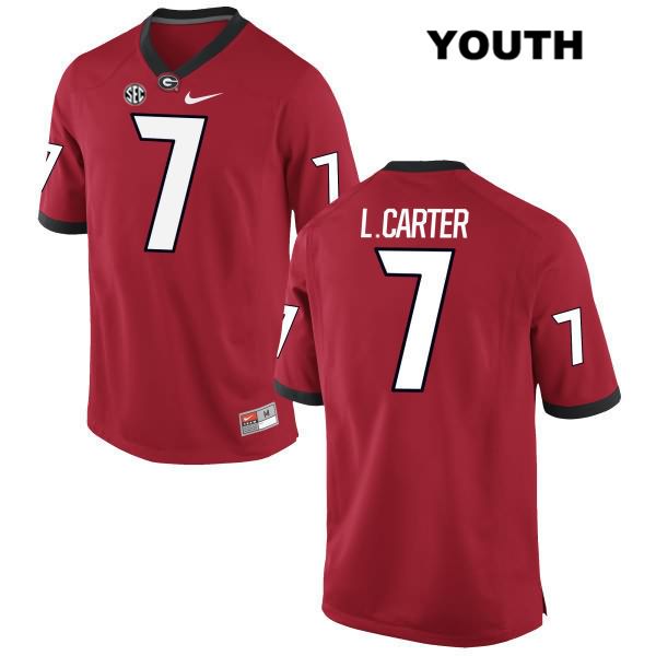 Georgia Bulldogs Youth Lorenzo Carter #7 NCAA Authentic Red Nike Stitched College Football Jersey DIW5456XS